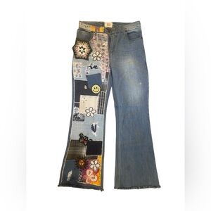 BDG Multicolor Patchwork Straight Leg Jeans